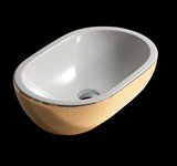 Gold satin exterior
