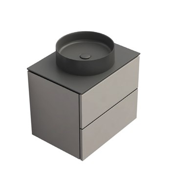 Wall hung furniture for central basin 75 cm