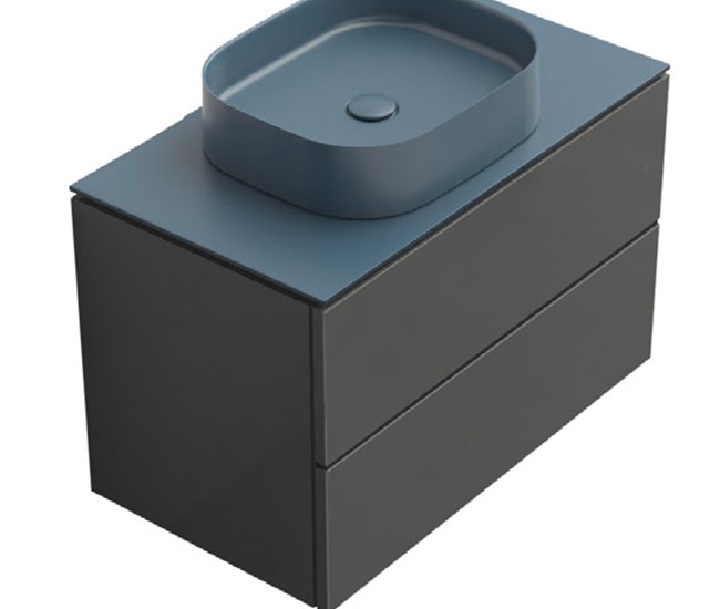 Wall hung furniture for central basin 81 cm