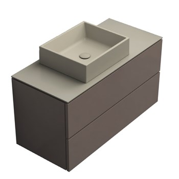Wall hung furniture for central basin 101 cm