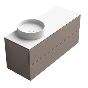 Wall hung furniture for Left hand side basin 121 cm