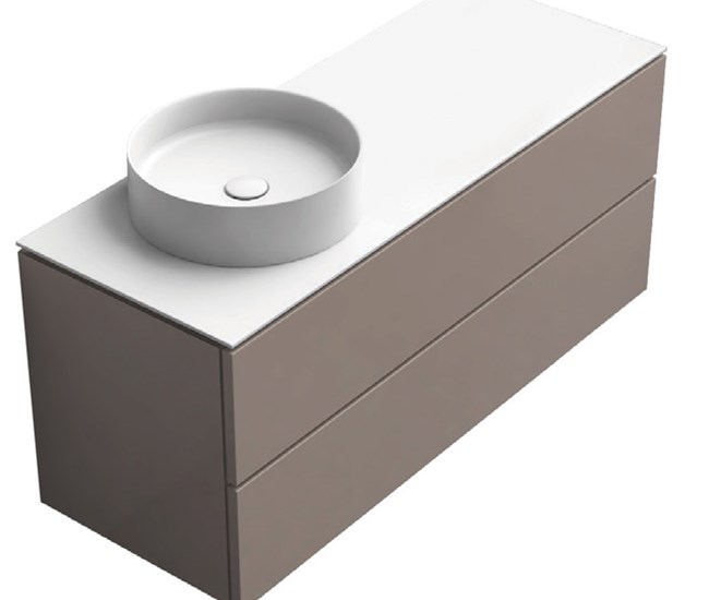 Wall hung furniture for Left hand side basin 121 cm