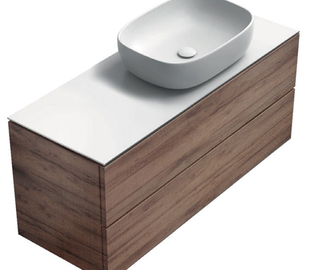 Wall hung furniture for Right hand side basin 121 cm dx