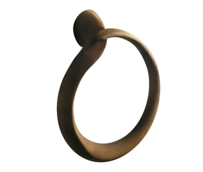 Iroko wooden towel rack