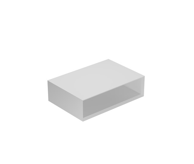 Wall-hung open shelving cabinet cm 70x48h20 that can be placed laterally or undercounter