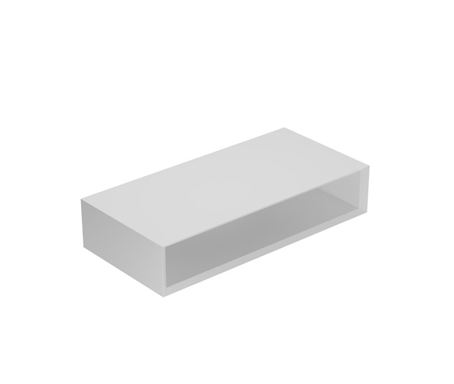 Wall-hung open shelving cabinet cm 100x48h20 that can be placed laterally or undercounter