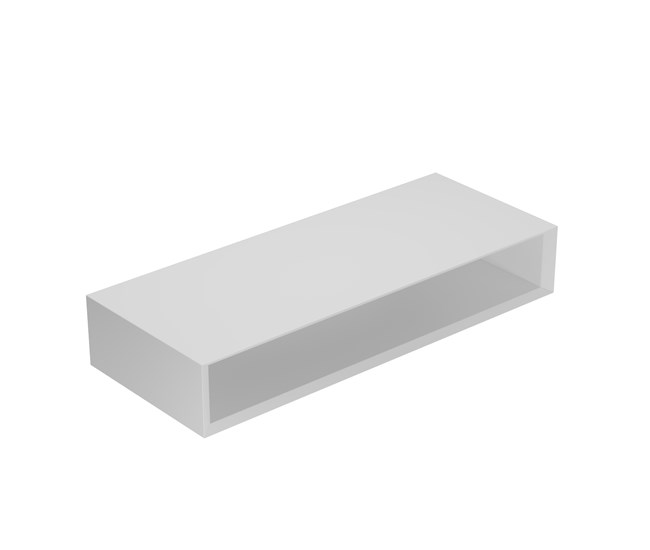 Wall-hung open shelving cabinet cm 120x48h20 that can be placed laterally or undercounter