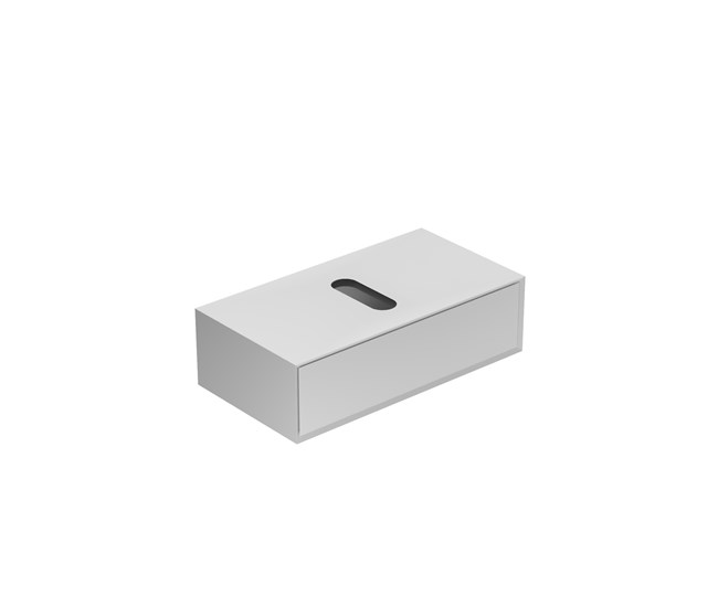 Wall-hung drawer with syphon central slot cm 70x37xh20