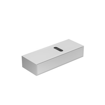 Wall-hung drawer with off-centre slot for the plughole cm 100x37xh20