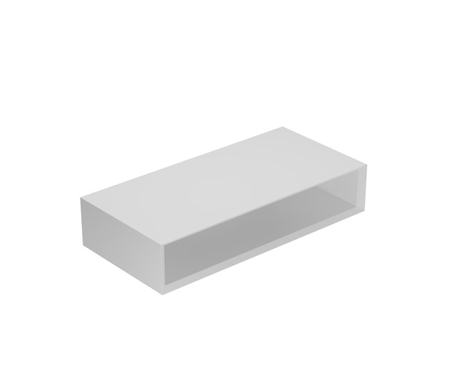 Wall-hung open shelving cabinet cm 100x37h20 that can be placed laterally or undercounter