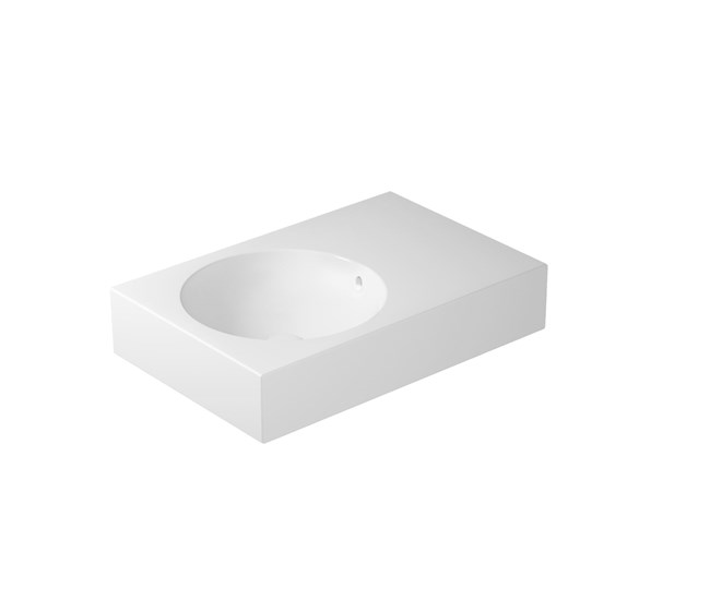 Wall-hung or countertop washbasin cm 70x46
