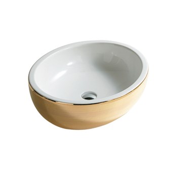Washbasin gold/white