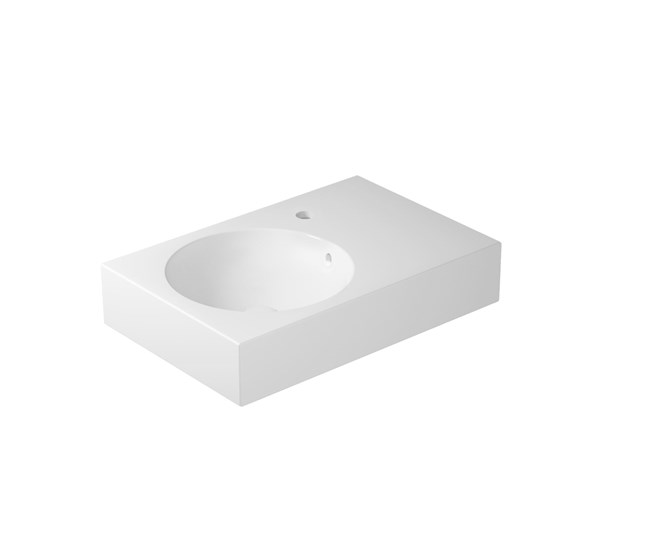 Wall-hung or countertop washbasin cm 70x46