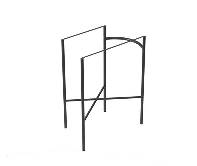 Freestanding structure for T65 washbasin stand with right towel rack