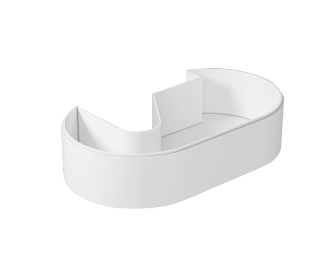 Under-basin oval drawer cm 65x38xh14